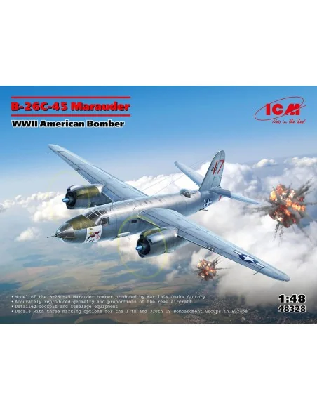 [NO_DESC] B-26C-45 Marauder, WWII American Bomber, 1/48 - ICM 48328
