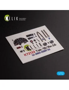 Yak-1B - interior 3D decals for Arma Hobby kit, 1/72 - Kelik K72133
