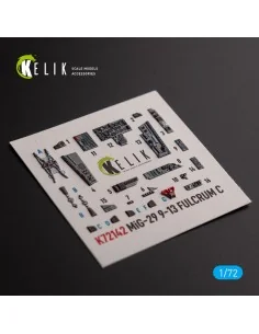 Mig-29 Fulcrum-C 9-13 interior 3D decals for GWH kit, 1/72 - Kelik ...