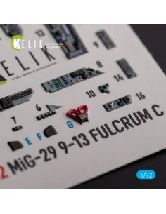 Mig-29 Fulcrum-C 9-13 interior 3D decals for GWH kit, 1/72 - Kelik ... 2