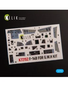 F-14B - interior 3D decals for GWH kit, 1/72 - Kelik K72152 2