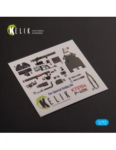 P-40K - interior 3D decals for Special Hobby kit, 1/72 - Kelik K72154