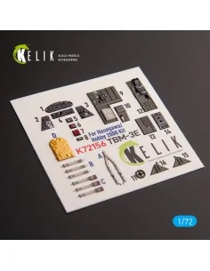 TBM-3E - interior 3D decals for Hobby 2000/Hasegawa kit, 1/72 - Kel...