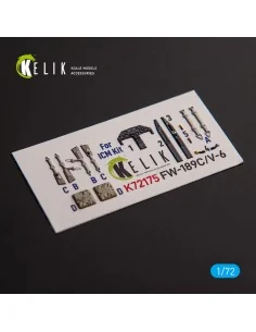 FW-189C/V-6 - interior 3D decals for ICM kit, 1/72 - Kelik K72175