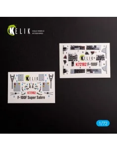 F-100F - interior 3D decals for Trumpeter kit, 1/72 - Kelik K72182