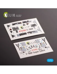 F-100F - interior 3D decals for Trumpeter kit, 1/72 - Kelik K72182 2