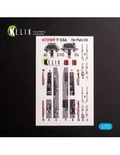 T-33A Shooting Star - interior 3D decals for Platz kit, 1/72 - Keli...