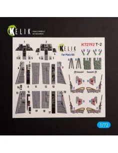 T-2 Advanced Trainer - interior 3D decals for Platz kit, 1/72 - Kel...