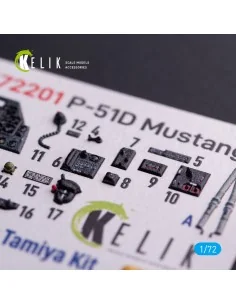 P-51D Mustang - interior 3D decals for Tamiya kit, 1/72 - Kelik K72201 2