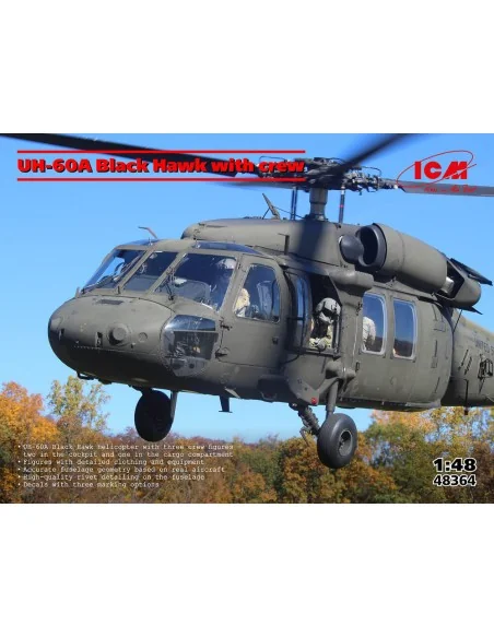 UH-60A Black Hawk with crew, 1/48 - ICM 48364
