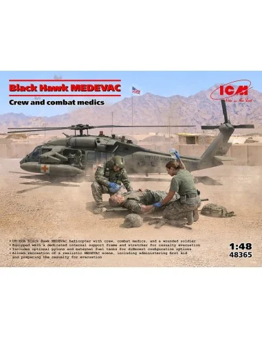 UH-60A Black Hawk Medevac with flight medics, 1/48 - ICM 48365