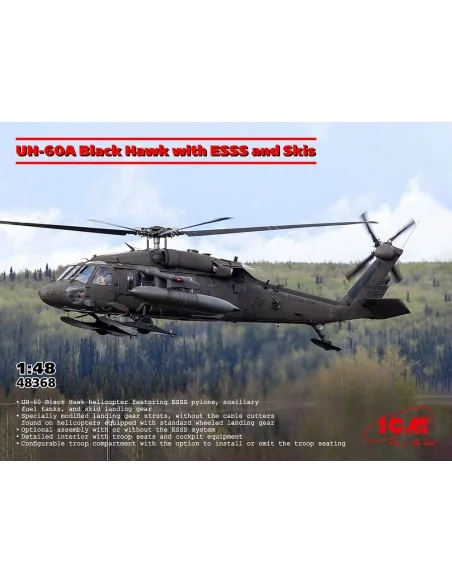 UH-60A Black Hawk with ESSS and Skis, 1/48 - ICM 48368