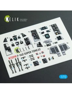 F-14D Super Tomcat - interior 3D decals for HobbyBoss kit, 1/72 - K... 2