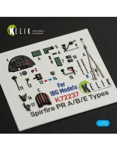 Spitfire PR A/B/E Types - interior 3D decals for IBG Models kit, 1/... 2