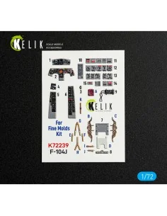F-104J - interior 3D decals for Fine Molds kit, 1/72 - Kelik K72239
