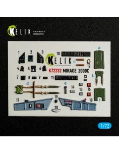 Mirage-2000C - interior 3D decals for DreamModel kit, 1/72 - Kelik ...