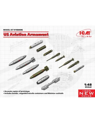 US Aviation Armament (100% new molds), 1/48 - ICM 48406