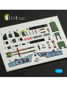 Mirage-2000C - interior 3D decals for DreamModel kit, 1/72 - Kelik ... 2