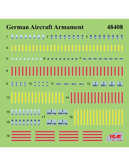 WWII German Aircraft Armament (100% new molds), 1/48 - ICM 48408