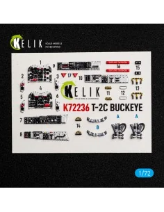 T-2C BUCKEYE - interior 3D decals for Wolfpack, 1/72 - Kelik K72236