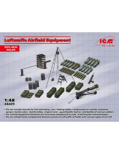 LW Airfield Equipment (100% new molds), 1/48 - ICM 48409