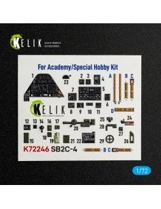 SB2C-4 - interior 3D decals for Academy / Special Hobby, 1/72 - Kel...