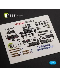 SB2C-5 - interior 3D decals for Academy / Special Hobby, 1/72 - Kel... 2