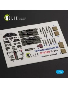 B-25J - interior 3D decals for Eduard, 1/72 - Kelik K72248 2