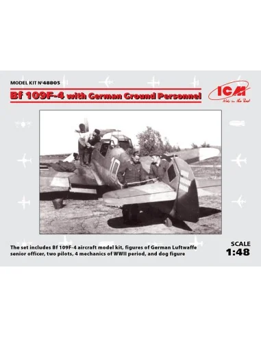 Bf 109F-4 with German Ground Personnel, 1/48 - ICM 48805