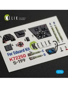 S-199 - interior 3D decals for Eduard, 1/72 - Kelik K72250 2