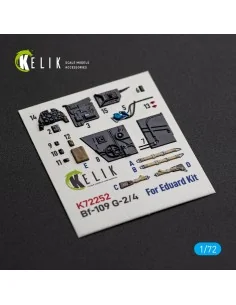 Bf-109 G-2/4 - interior 3D decals for Eduard, 1/72 - Kelik K72252 2