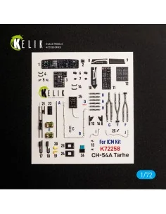CH-54A Tarhe - interior 3D decals for ICM, 1/72 - Kelik K72258