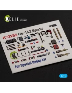 He-162 Spatz - interior 3D decals for Special Hobby, 1/72 - Kelik K... 2