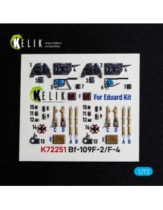 Bf-109 F-2/F-4 - interior 3D decals for Eduard, 1/72 - Kelik K72251