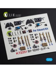 Bf-109 F-2/F-4 - interior 3D decals for Eduard, 1/72 - Kelik K72251 2