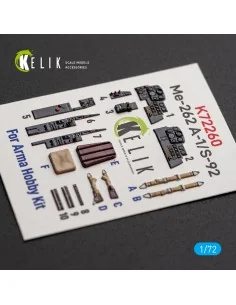 Me-262 A-1/S-92 - interior 3D decals for Arma Hobby, 1/72 - Kelik K... 2