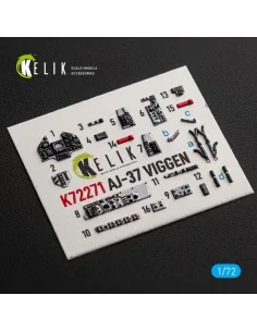 AJ-37 Viggen - interior 3D decals for Special Hobby, 1/72 - Kelik K... 2