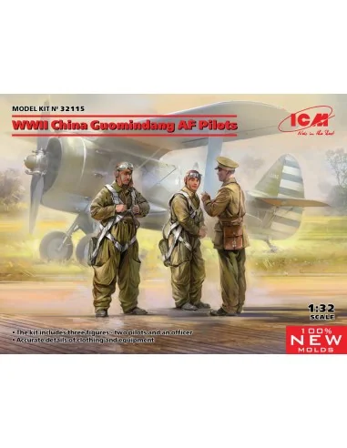 WWII China Guomindang AF Pilots (100% new molds), 1/32 - ICM 32115