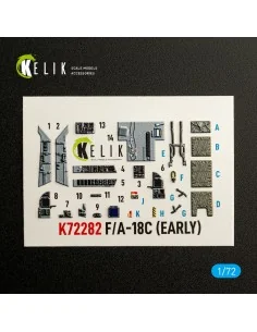 F/A-18C (EARLY) - interior 3D decals for Academy 12411, 1/72 - Keli...