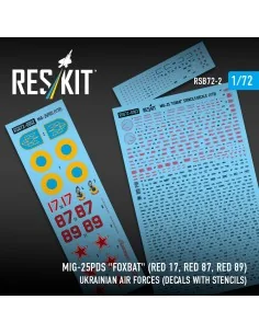 MiG-25PDS Foxbat (Red 17, Red 87, Red 89) Ukrainian Air Forces (Dec...