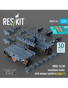 MHU-141M munitions trailer with weapon platform (type 1) (3D Printe...