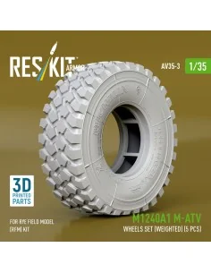 M1240A1 M-ATV wheels set (weighted) (5 pcs) for Rye Field Model (RF... 2