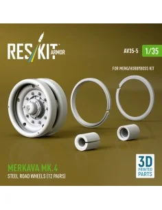 Merkava Mk.4 steel road wheels (12 pairs) (3D Printed) for Meng / H... 2