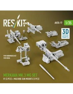 Merkava Mk.3 MG set, V1 (3 pcs) + machine gun mounts (3 pcs) for Me...