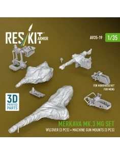 Merkava Mk.3 MG set w\cover (3 pcs) + machine gun mounts (3 pcs) fo...