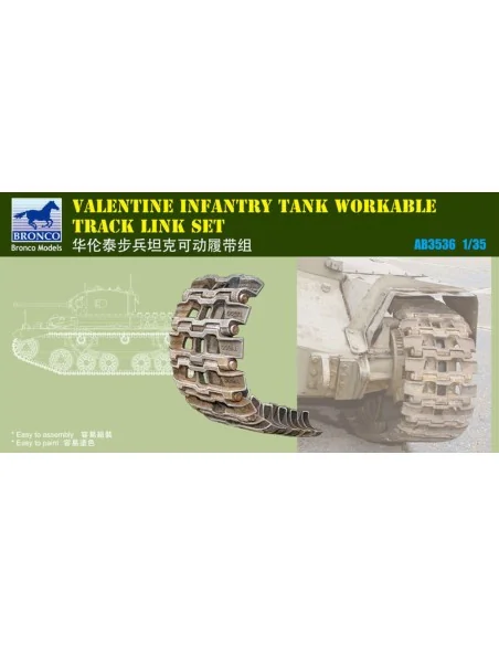 British Valentine Tank Workable Track Li Link Set, 1/35 - Bronco Mo...