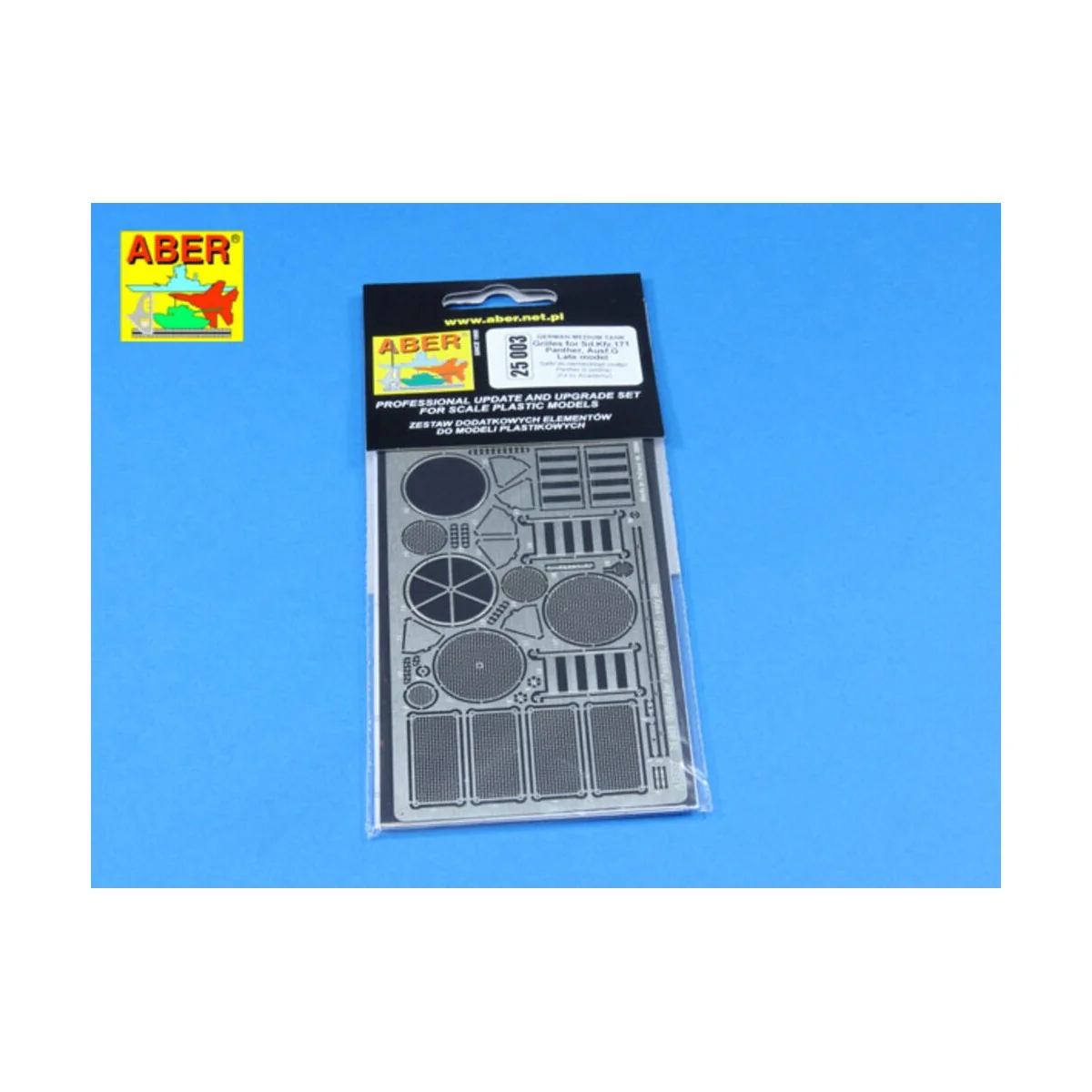 Grilles for Sd.Kfz.171 Panther Ausf.G late model, 1/25 - Aber Model...
