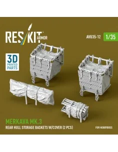 Merkava Mk.3 rear hull storage baskets w/cover (2 pcs) for HobbyBos...