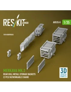 Merkava Mk.3 rear hull metall storage baskets (2 pcs) w/workable ch... 2