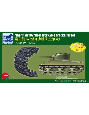 Shermann T62 Workable Track Link Set, 1/35 - Bronco Models AB3539